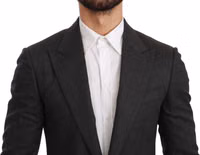 Gray NAPOLI Slim Fit Jacket Wool Blazer 4