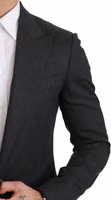 Gray NAPOLI Slim Fit Jacket Wool Blazer 5