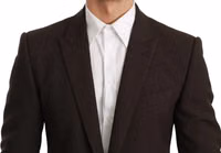 Brown Slim Fit Coat Jacket MARTINI Blazer 3