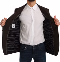 Brown Slim Fit Coat Jacket MARTINI Blazer 5