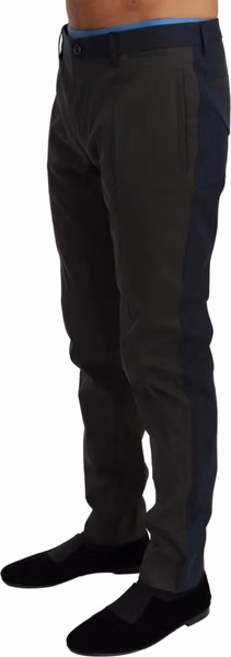 Blue Gray Stripes Trouser Cotton Pants