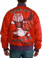 Red YEAR OF THE PIG Bomber Jacket 2