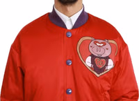 Red YEAR OF THE PIG Bomber Jacket 4