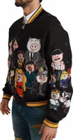 Black YEAR OF THE PIG Bomber Jacket 3
