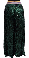 Green Sequin Trousers Queens Angel Pants 4
