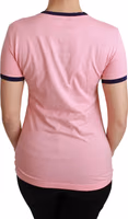 Pink YEAR OF THE PIG Top Cotton T-shirt 3