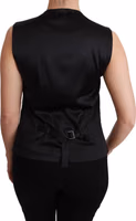 Silver Brocade Sleeveless Metallic Top 3