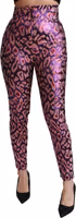 Multicolor Patterned Cropped High Waist Pants 1