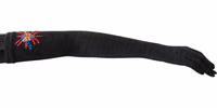 Gray #DGLovesLondon Embroidered Virgin Wool Gloves 1