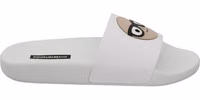 White Leather #dgfamily Slides Shoes Sandals 5