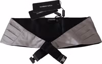 Gray Men Waist Belt 100% Silk Cummerbund 2