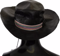 Black Wide Brim Cowboy Solid Hat 2