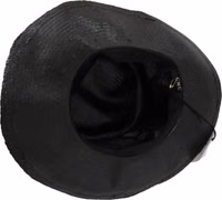 Black Wide Brim Cowboy Solid Hat 4