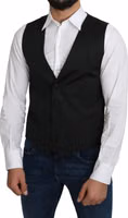 Gray 100% Silk Formal Coat Vest 1