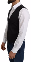 Gray 100% Silk Formal Coat Vest 3