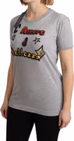 Gray Cotton Amore e Bellezza Top T-shirt 2