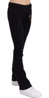 Black Low Waist Skinny Denim Cotton Jeans 2