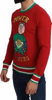 Red Wool Silk Pig of the Year Sweater 1