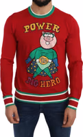 Red Wool Silk Pig of the Year Sweater 5