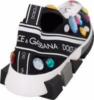 Black Multicolor Crystal Sneakers Shoes 1