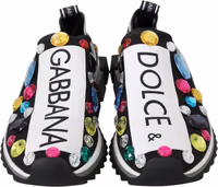 Black Multicolor Crystal Sneakers Shoes 2