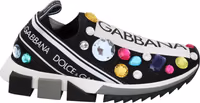 Black Multicolor Crystal Sneakers Shoes 4