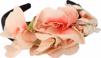 Pink Silk Black Floral Headband Logo Diadem 3