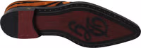 Orange Pony Hair Formal Dress Broque Shoes 1