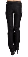 Black Mid Waist Skinny Slim Denim Trouser 2