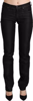 Black Mid Waist Skinny Slim Denim Trouser 3