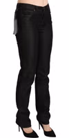 Black Mid Waist Skinny Slim Denim Trouser 4