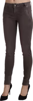 Brown Low Waist Skinny Slim Trouser Cotton Jeans 1