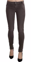 Brown Low Waist Skinny Slim Trouser Cotton Jeans 3
