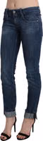 Blue Washed Low Waist Skinny Denim Trouser 1