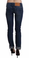 Blue Washed Low Waist Skinny Denim Trouser 2