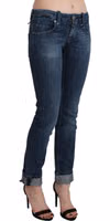 Blue Washed Low Waist Skinny Denim Trouser 4