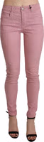 Pink Mid Waist Skinny Stretch  Denim Pant 3