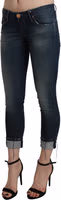 Blue Washed Low Waist Skinny Cropped Denim pant 1
