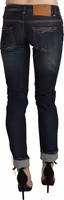 Blue Washed Low Waist Skinny Cropped Denim Pant 2