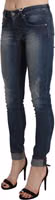 Blue Washed Low Waist Skinny Cropped Denim Trouser 1