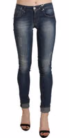 Blue Washed Low Waist Skinny Cropped Denim Trouser 3