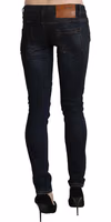 Blue Washed Low Waist Skinny Denim Slim Trouser 2