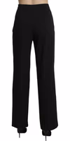 Black High Waist Straight Dress Trouser Pants 2
