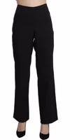 Black High Waist Straight Dress Trouser Pants 3