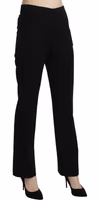Black High Waist Straight Formal Dress Trouser 1