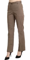 Brown High Waist Straight Dress Trouser Pants 1