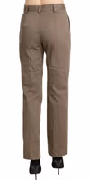 Brown High Waist Straight Dress Trouser Pants 2