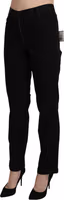 Black High Waist Straight Casual Trouser Pant 1