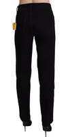 Black High Waist Straight Casual Trouser Pant 2