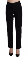 Black High Waist Straight Casual Trouser Pant 3